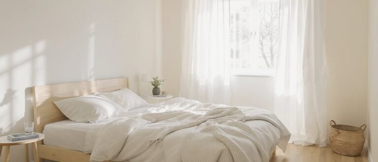 calm and clutter free bedroom