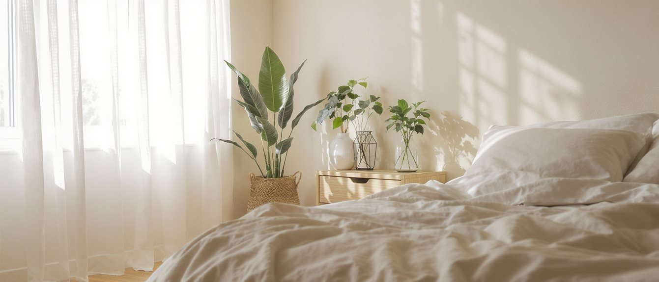calming bedroom plant selection