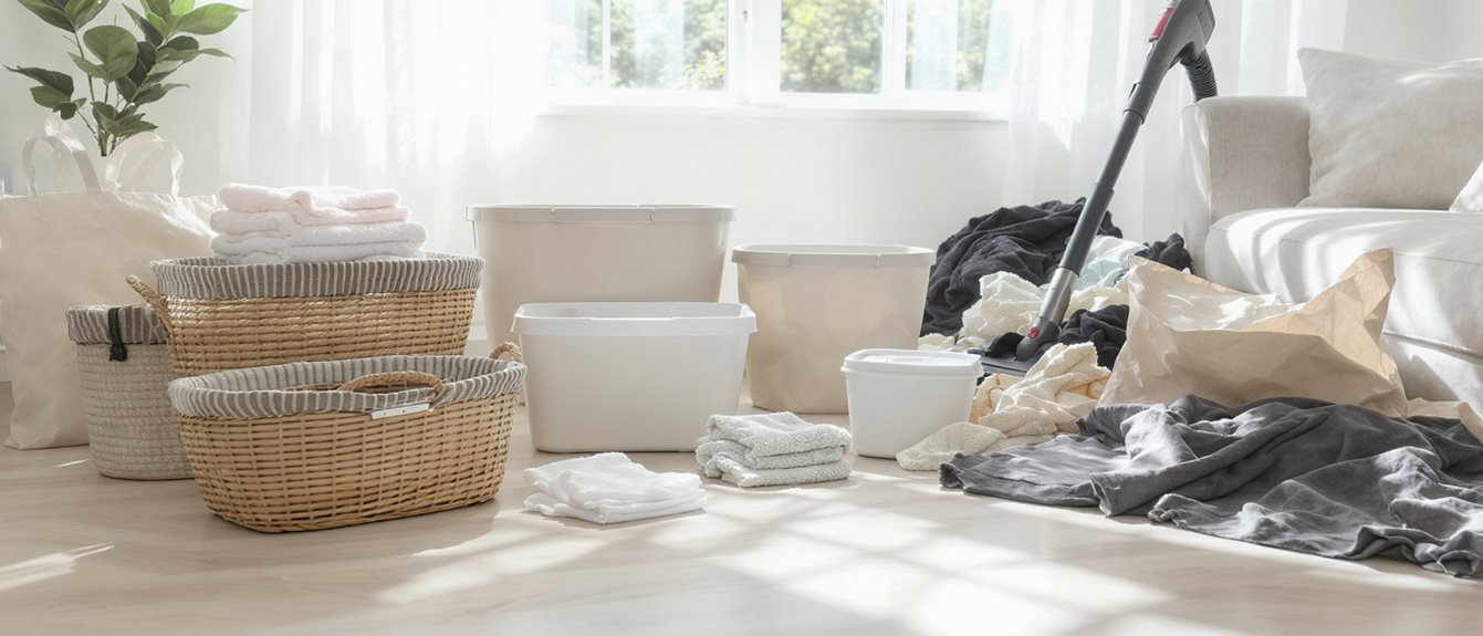 prepare decluttering supplies efficiently