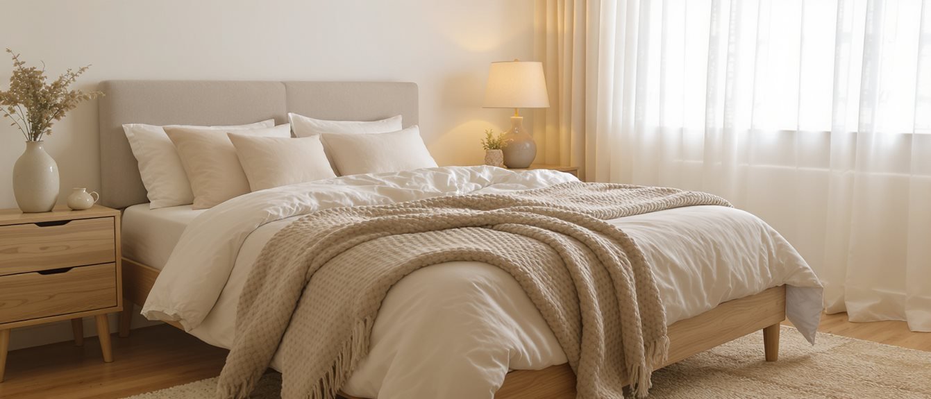 warm calming bedroom atmosphere